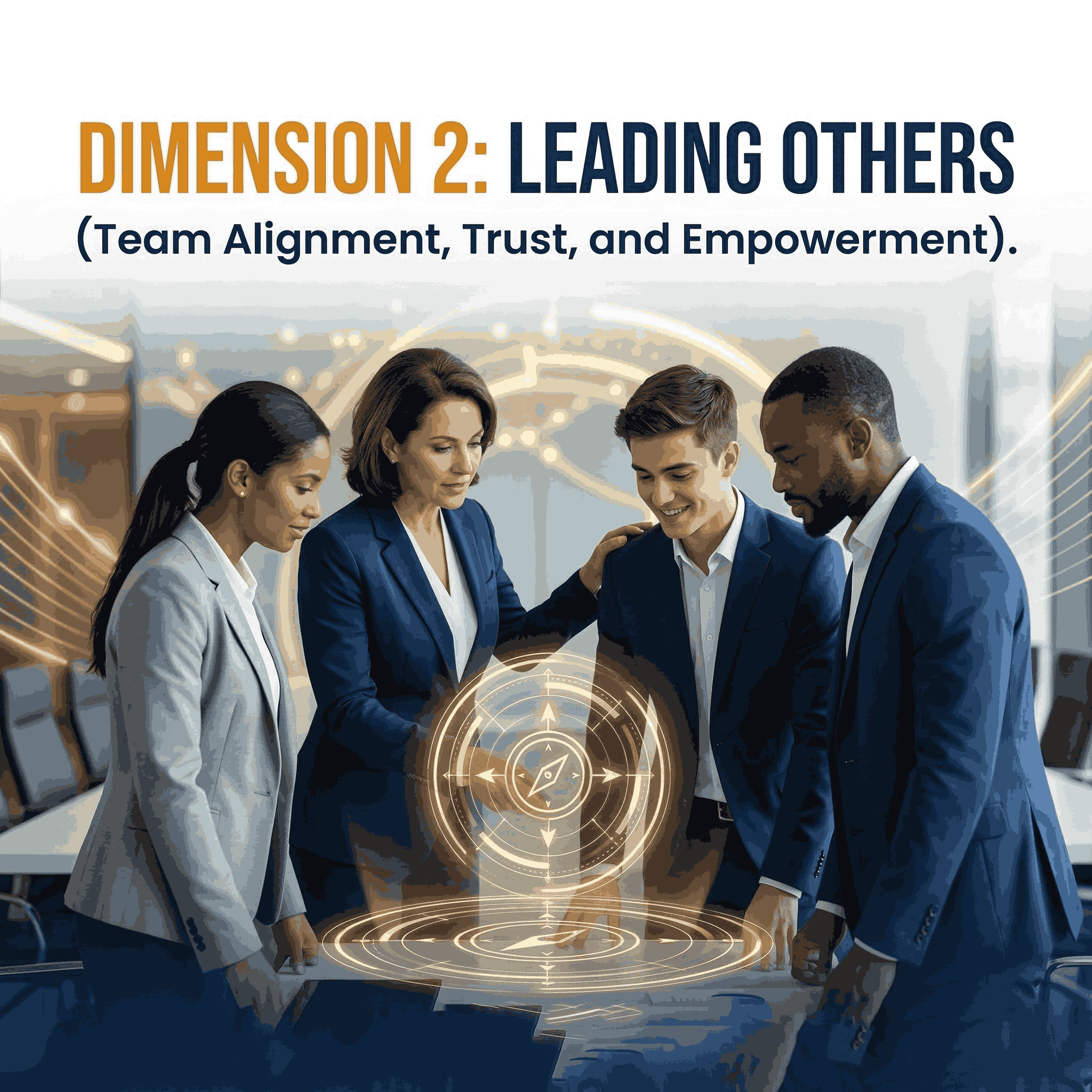 Dimension 2 illustration for team culture, trust, and alignment